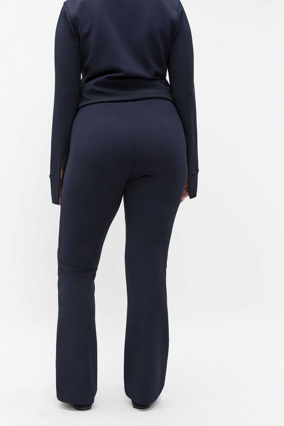 Compact Rib Kick Flare Pant  Twilight Blue