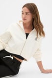 Logo Cropped Zip Hoodie  Classic Cream  hi-res