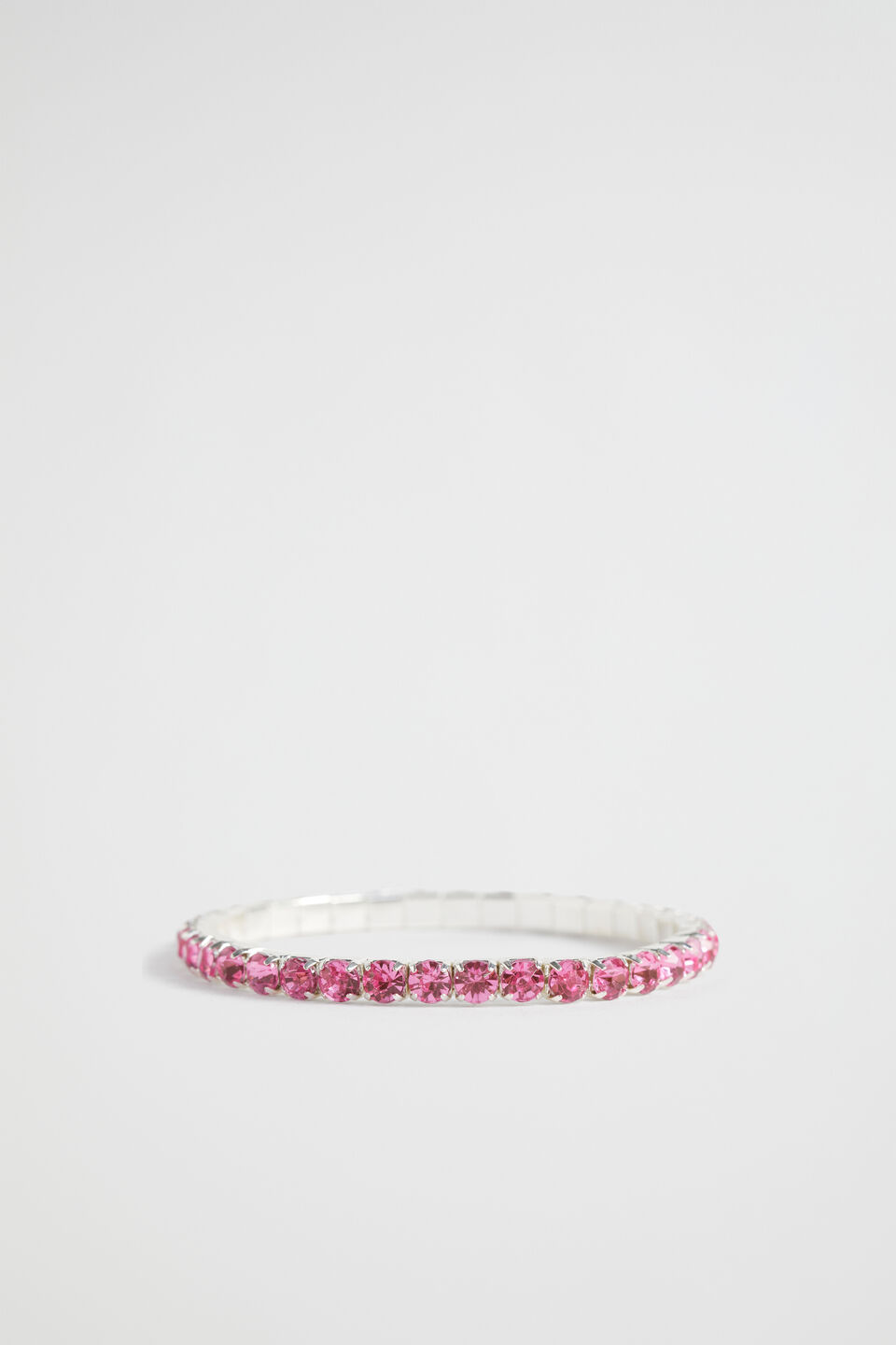 Diamante Stretch Bracelet  Pink