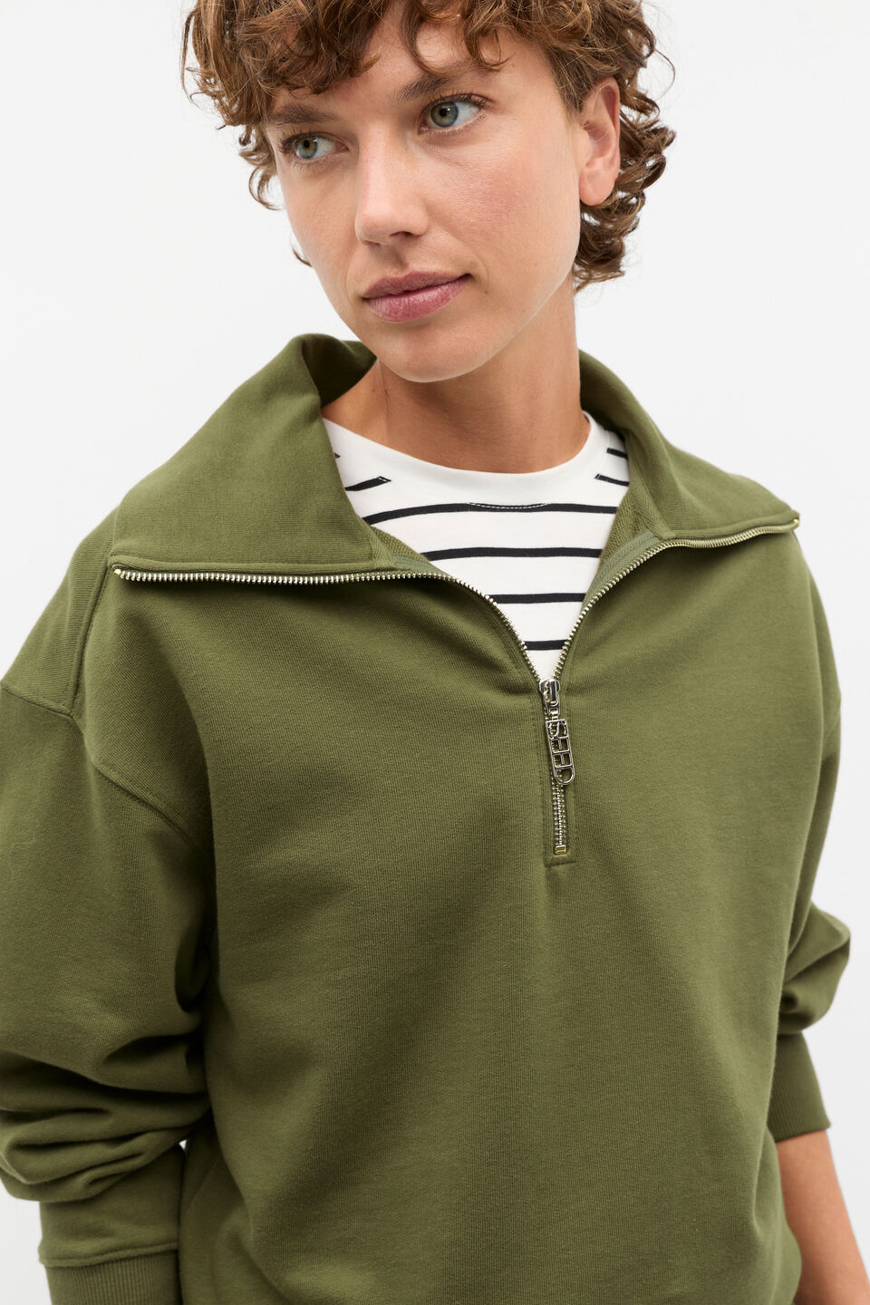 Core Heritage Half Zip Sweat  Rainforest