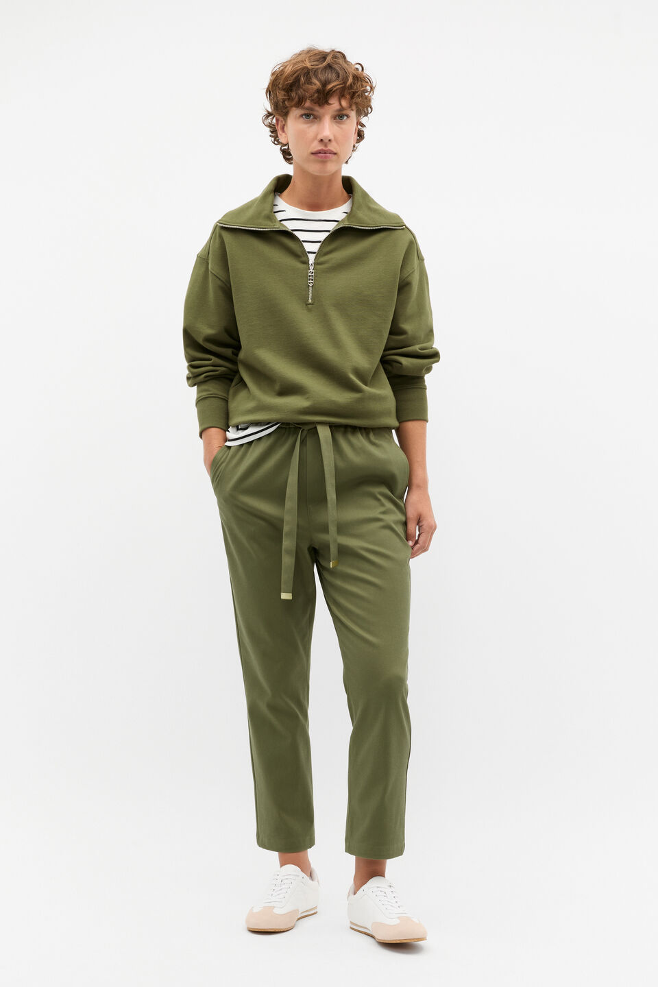 Core Heritage Half Zip Sweat  Rainforest