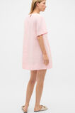 Linen Short Sleeve Mini Dress  Pale Blossom  hi-res