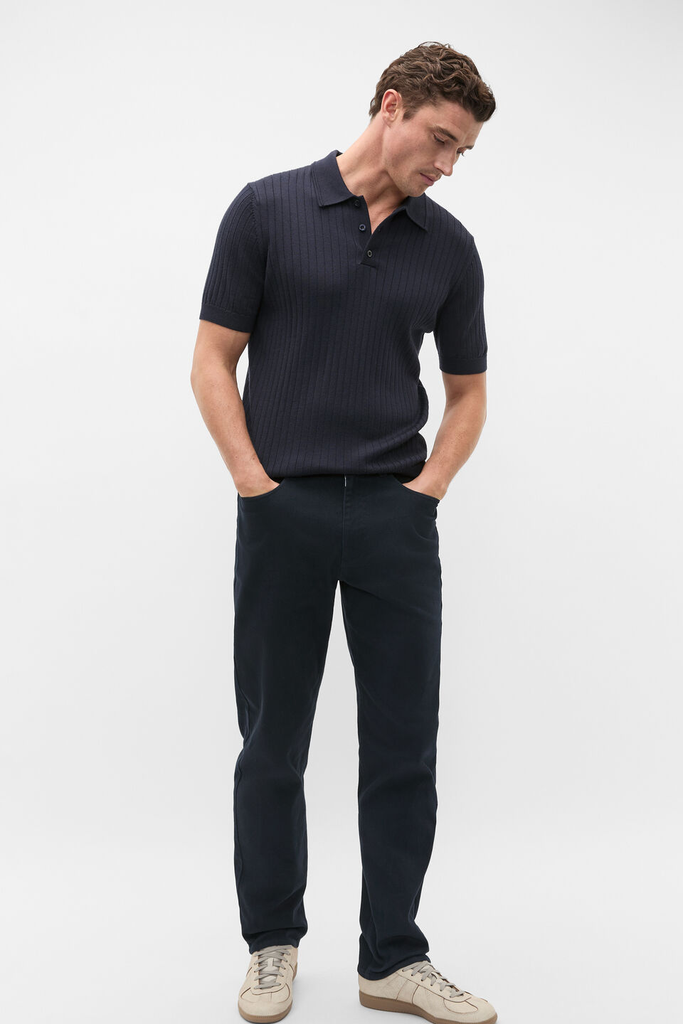 Relaxed Fit Five Pocket Pant  Midnight Blue