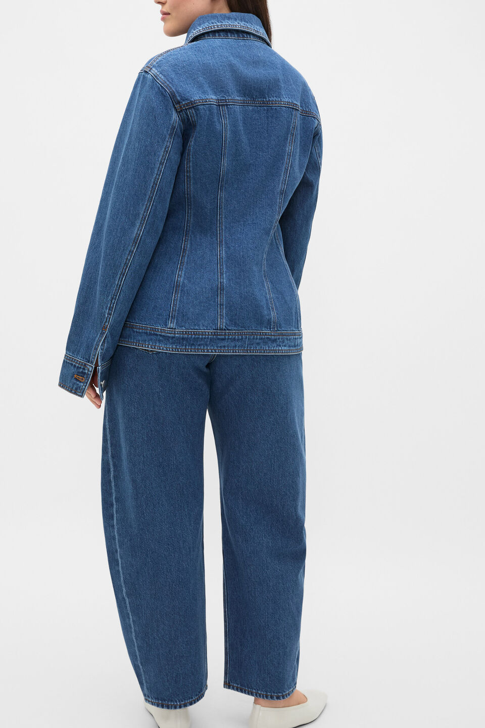 Denim Cinch Waist Jacket  Heritage Wash