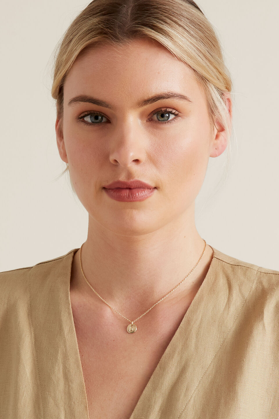 Initial Disc Necklace  