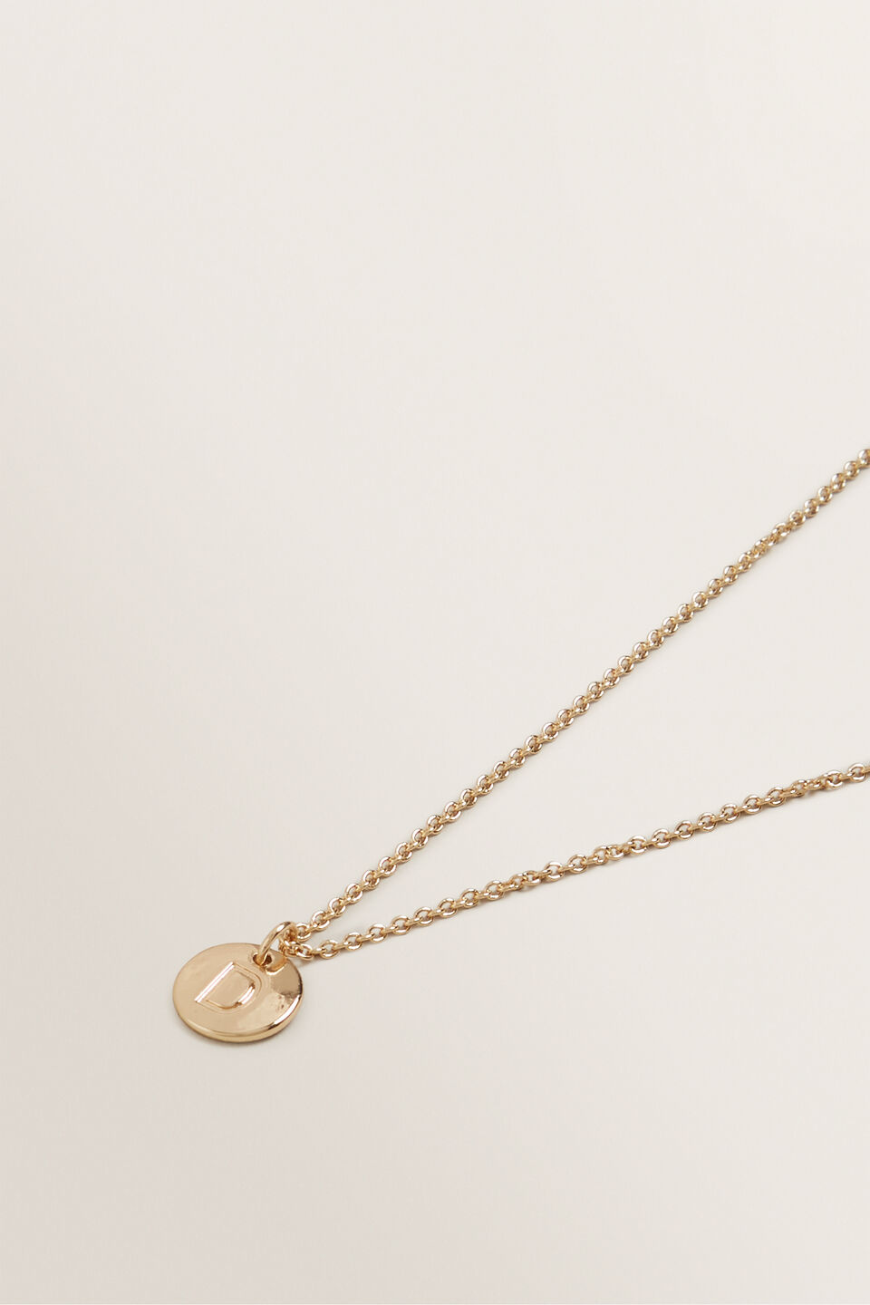 Initial Disc Necklace  