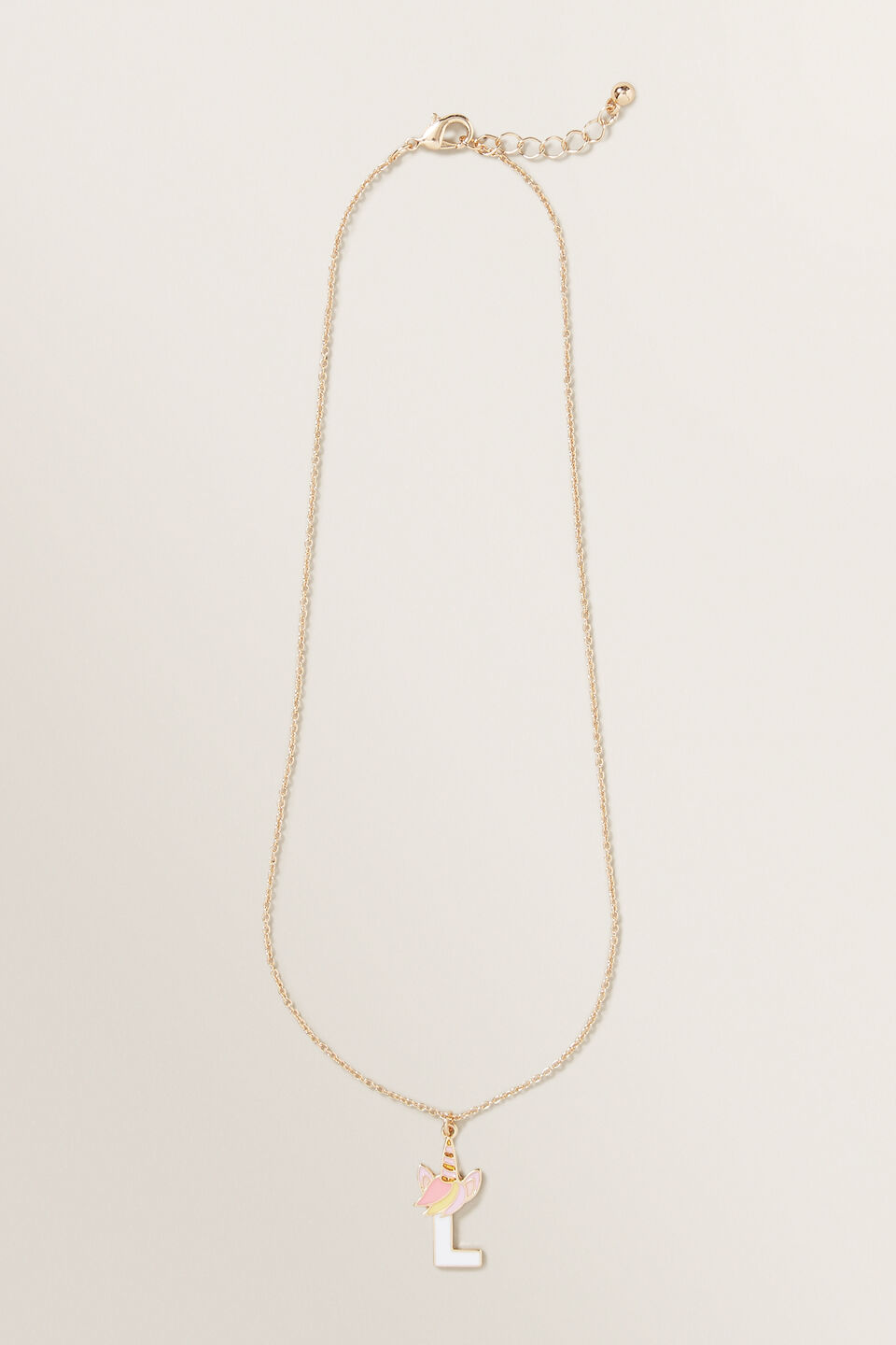 Unicorn Initial Necklace  