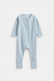 Core Logo Zipsuit  Blue Stripe  hi-res