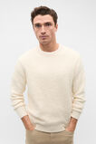 Slub Yarn Crew Neck Knit  Cream  hi-res