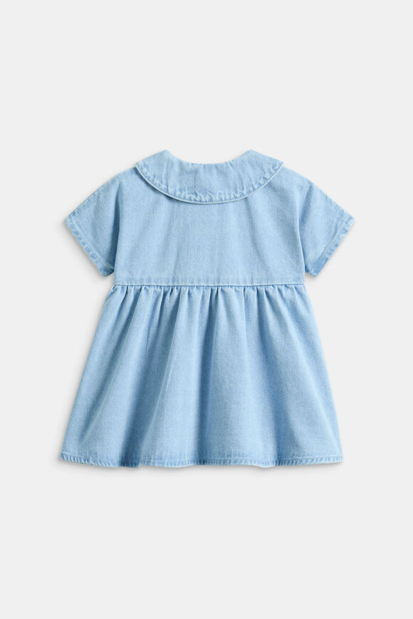 Heart Pocket Denim Dress  Cloud Blue Wash  hi-res