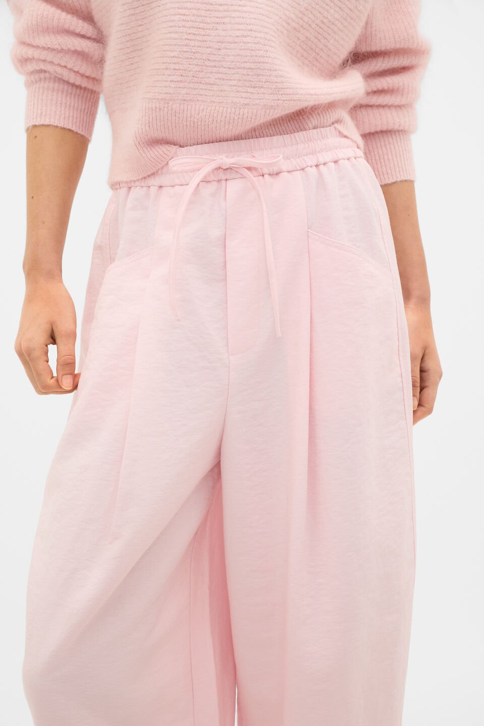Textured Barrel Pant  Pale Blossom