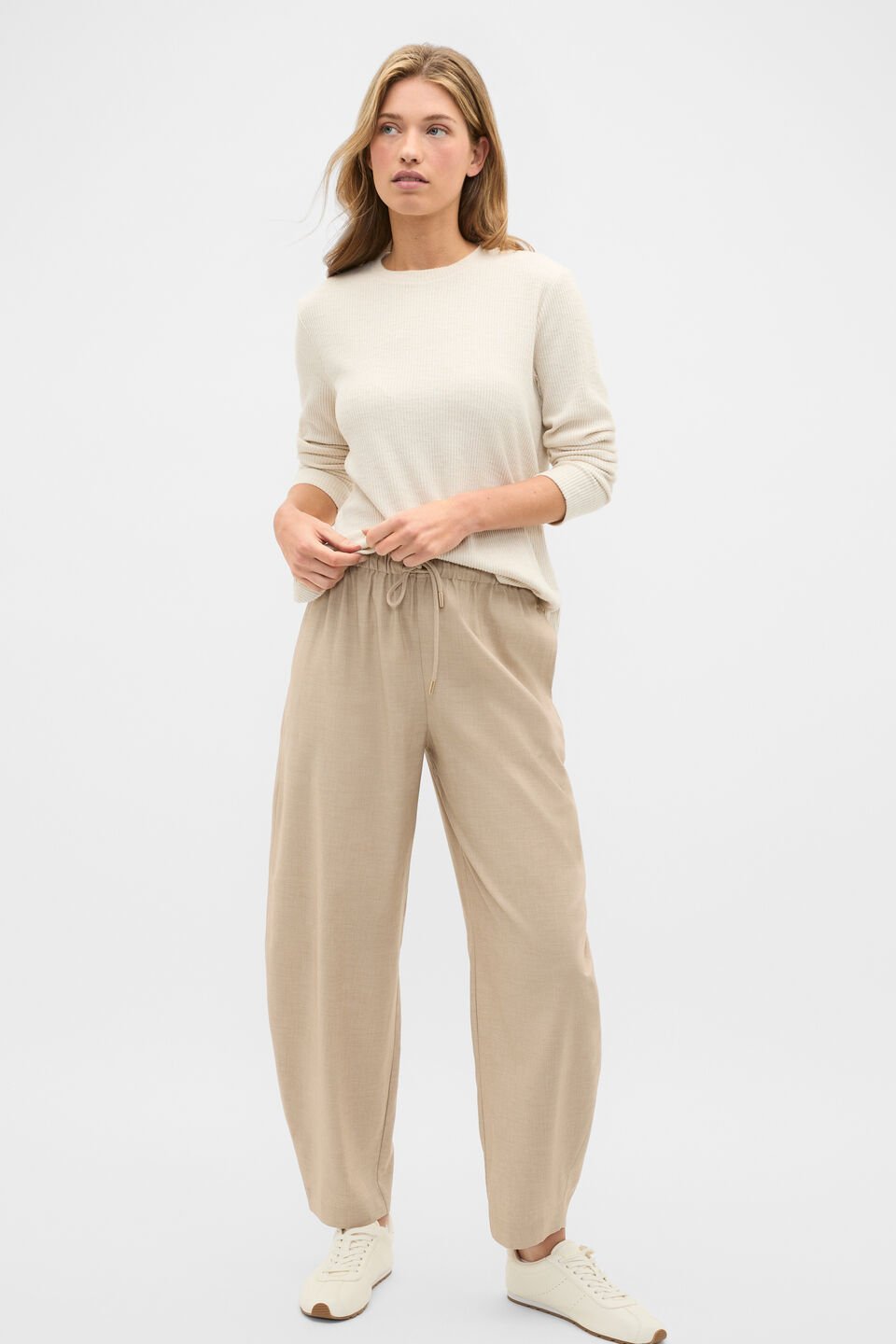 Supersoft Rib Relaxed Top  Mist Marle