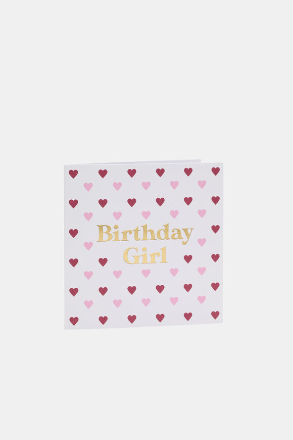 Heart Birthday Girl Card  Multi  hi-res