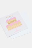 Happy Birthday Cake Card  Multi  hi-res