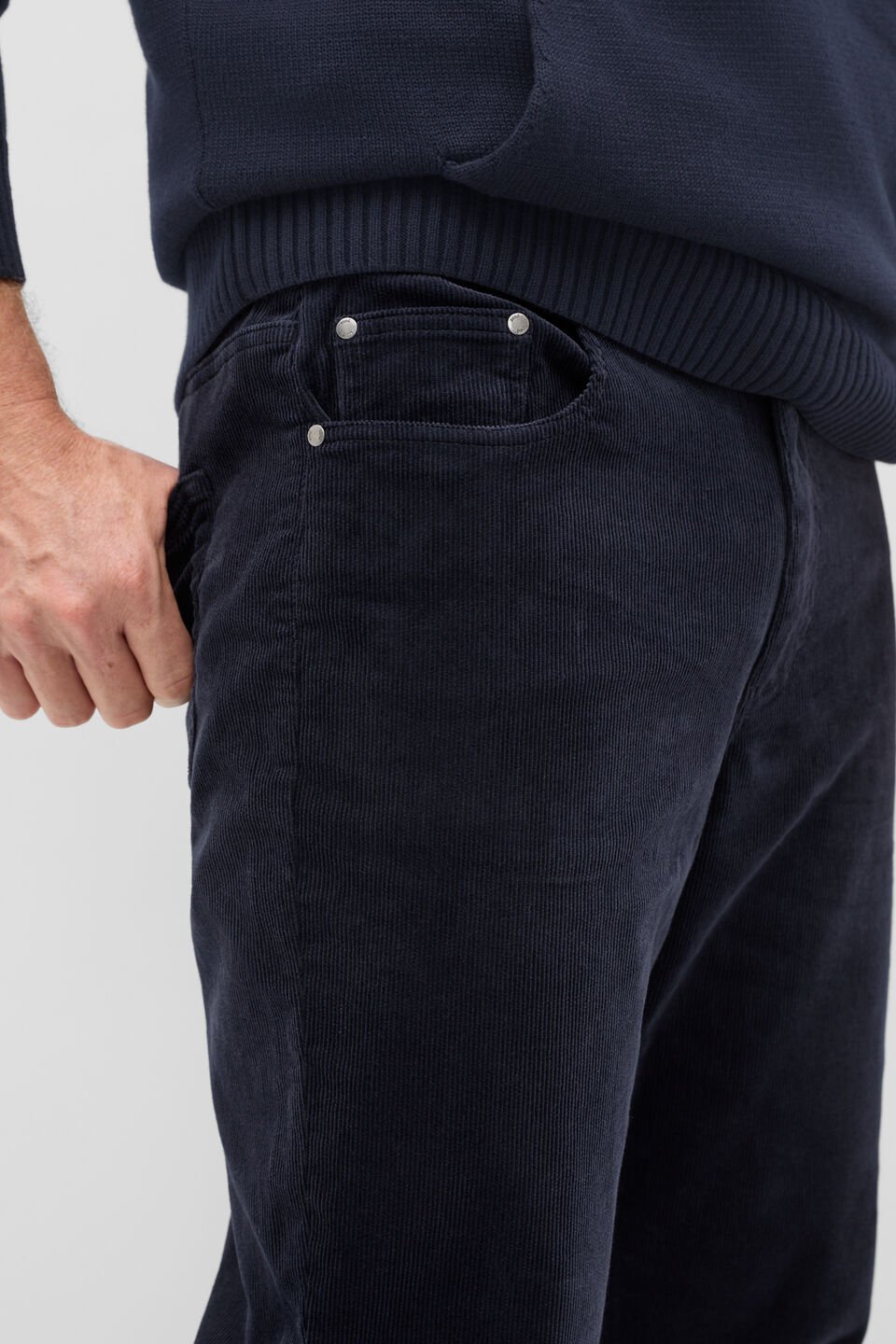 5 Pocket Cord Pants  Midnight Blue