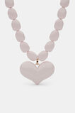 Beaded Heart Necklace  Pale Blossom  hi-res