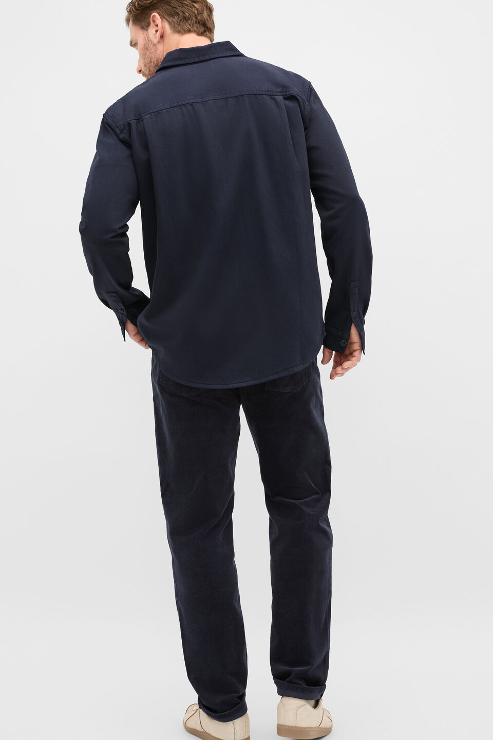 Long Sleeve Twill Shirt  Midnight Blue