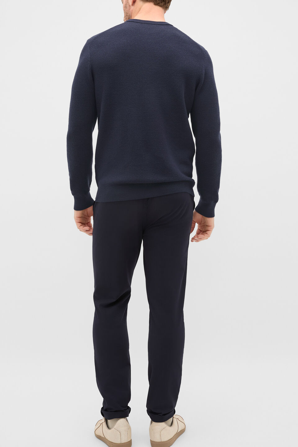 Merino Crew Neck Knit  Midnight Blue