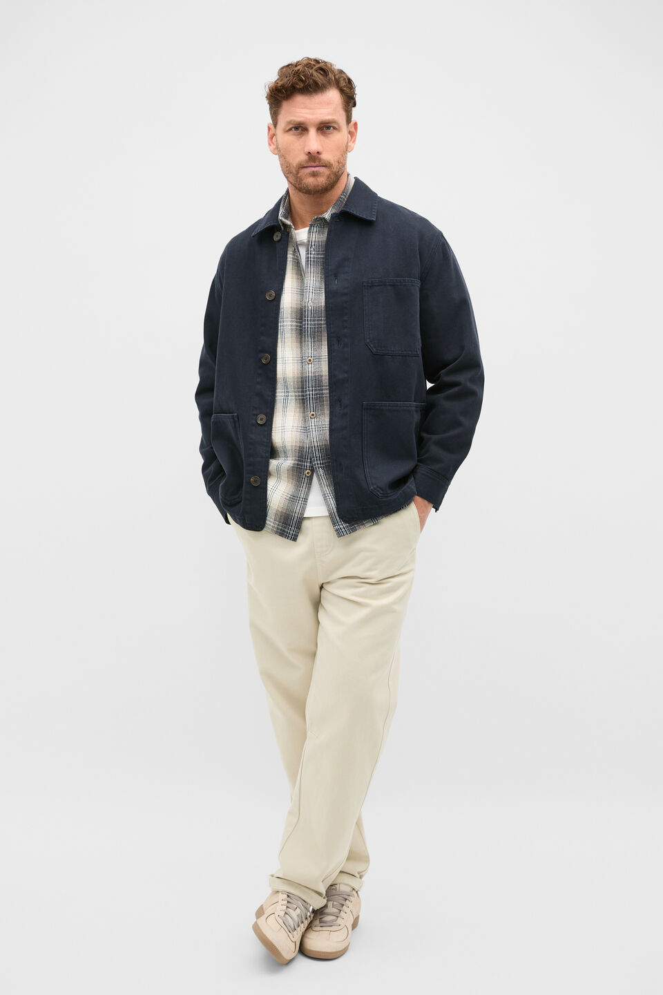 Twill Worker Jacket  Midnight Blue
