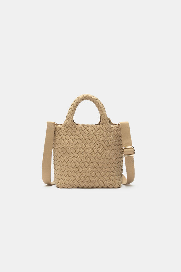Woven Textured Crossbody Bag  Sandstone  hi-res