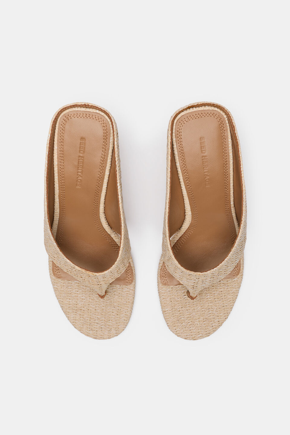 Tove Fine Weave Wedge  Ecru