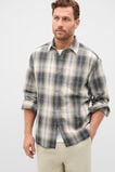 Long Sleeve Cotton Check Shirt  Taupe Check  hi-res