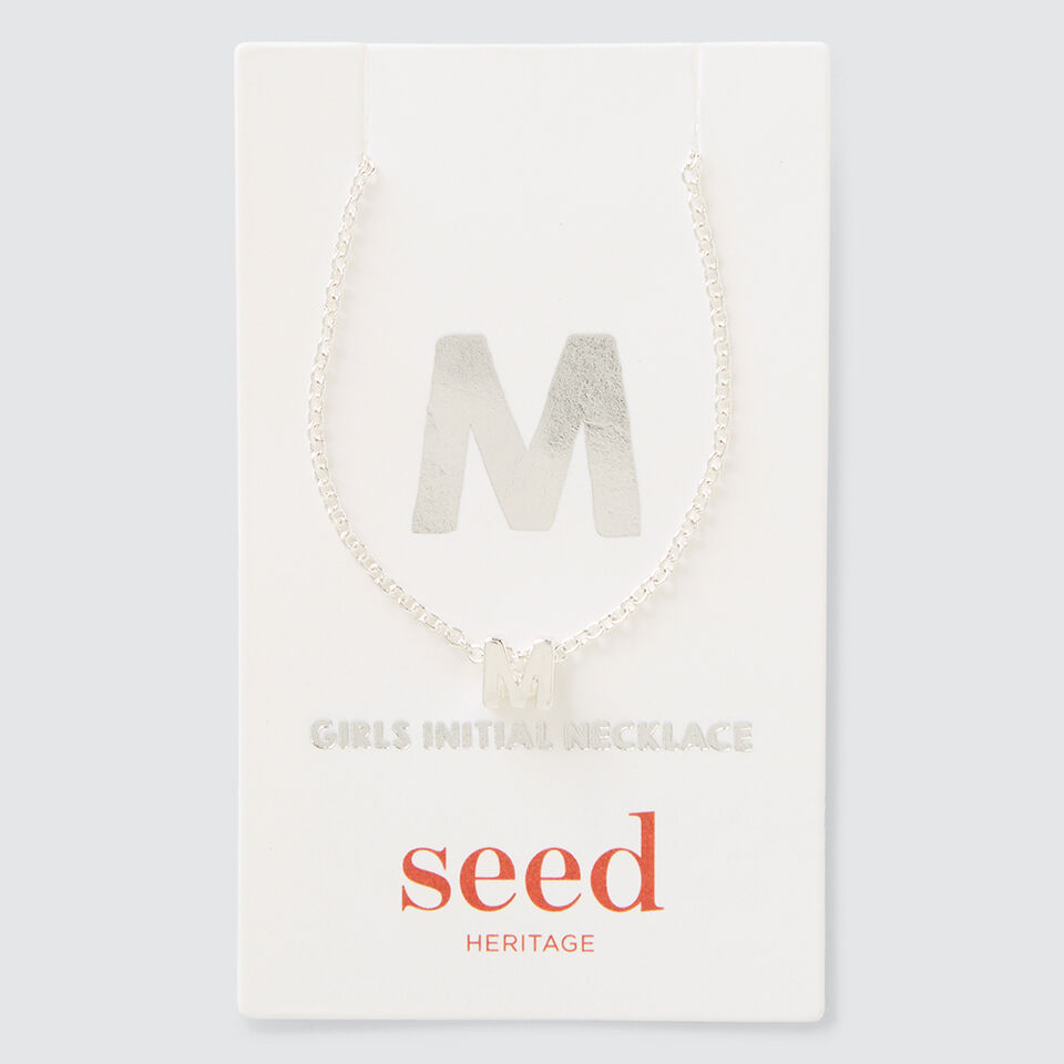 Silver Letter Necklace  
