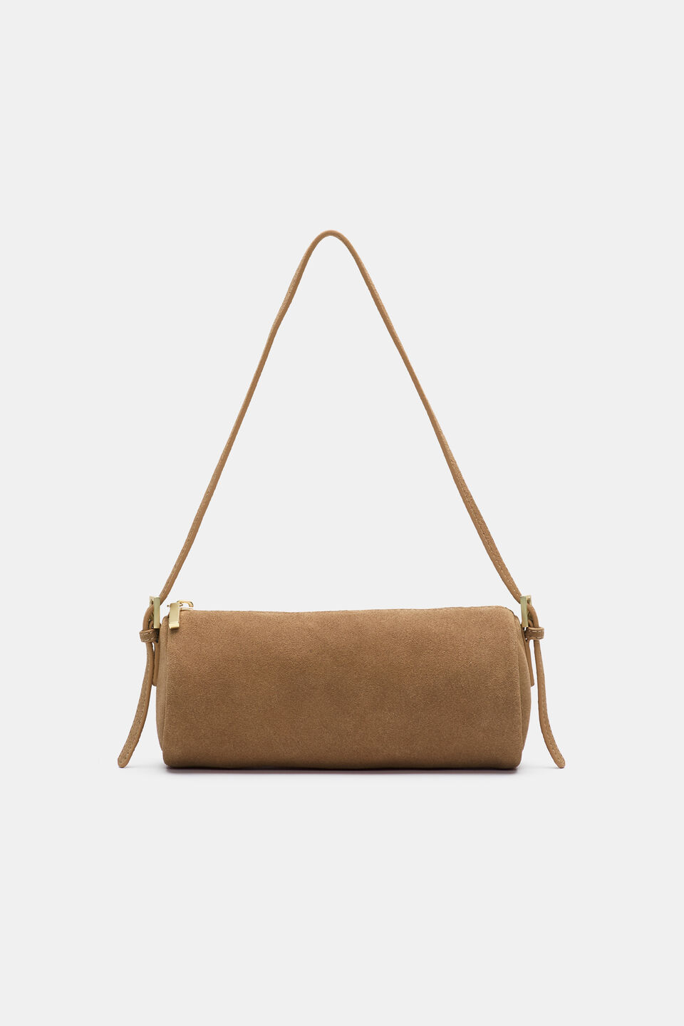 Suede Pouch Shoulder Bag  Toffee
