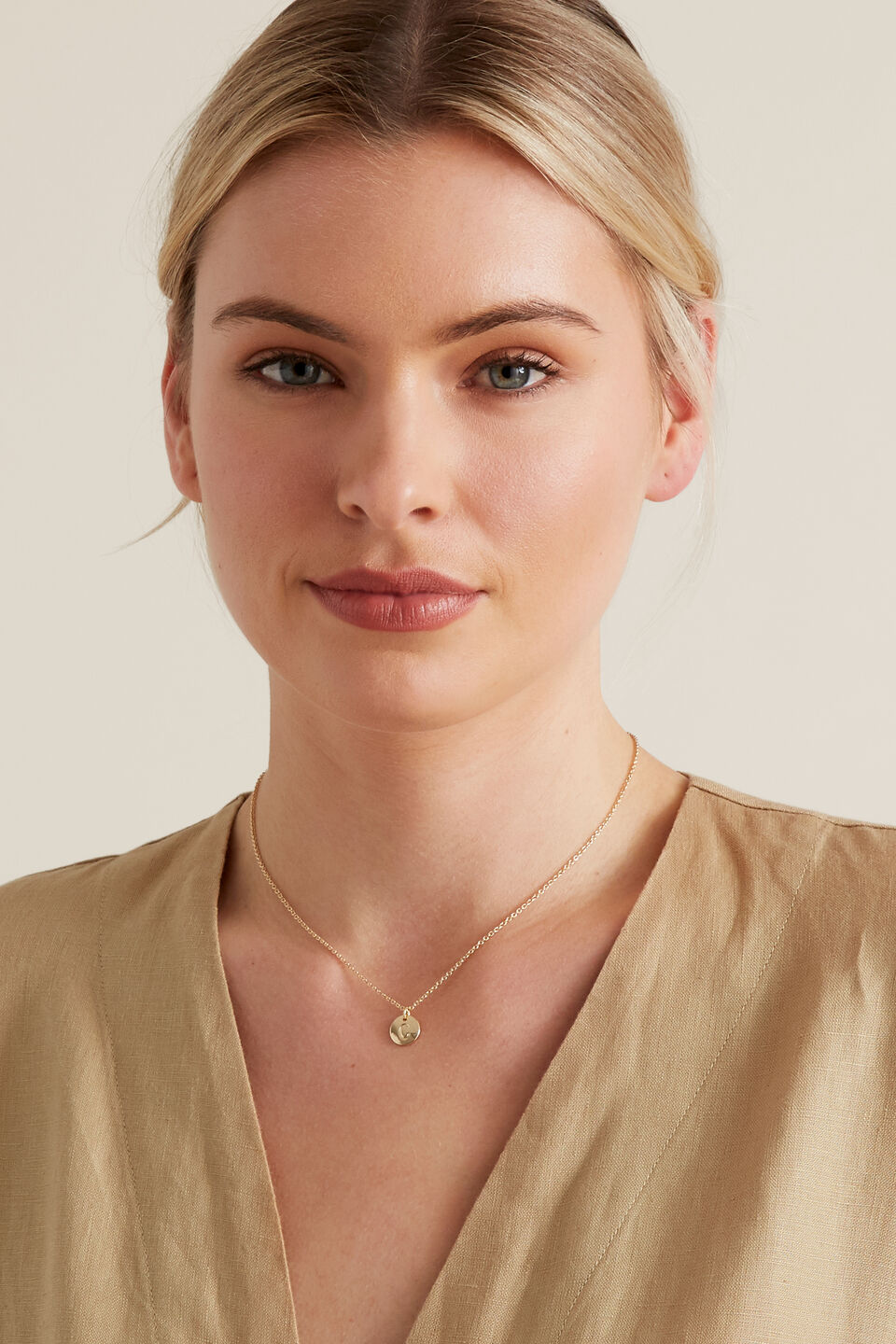 Initial Disc Necklace  