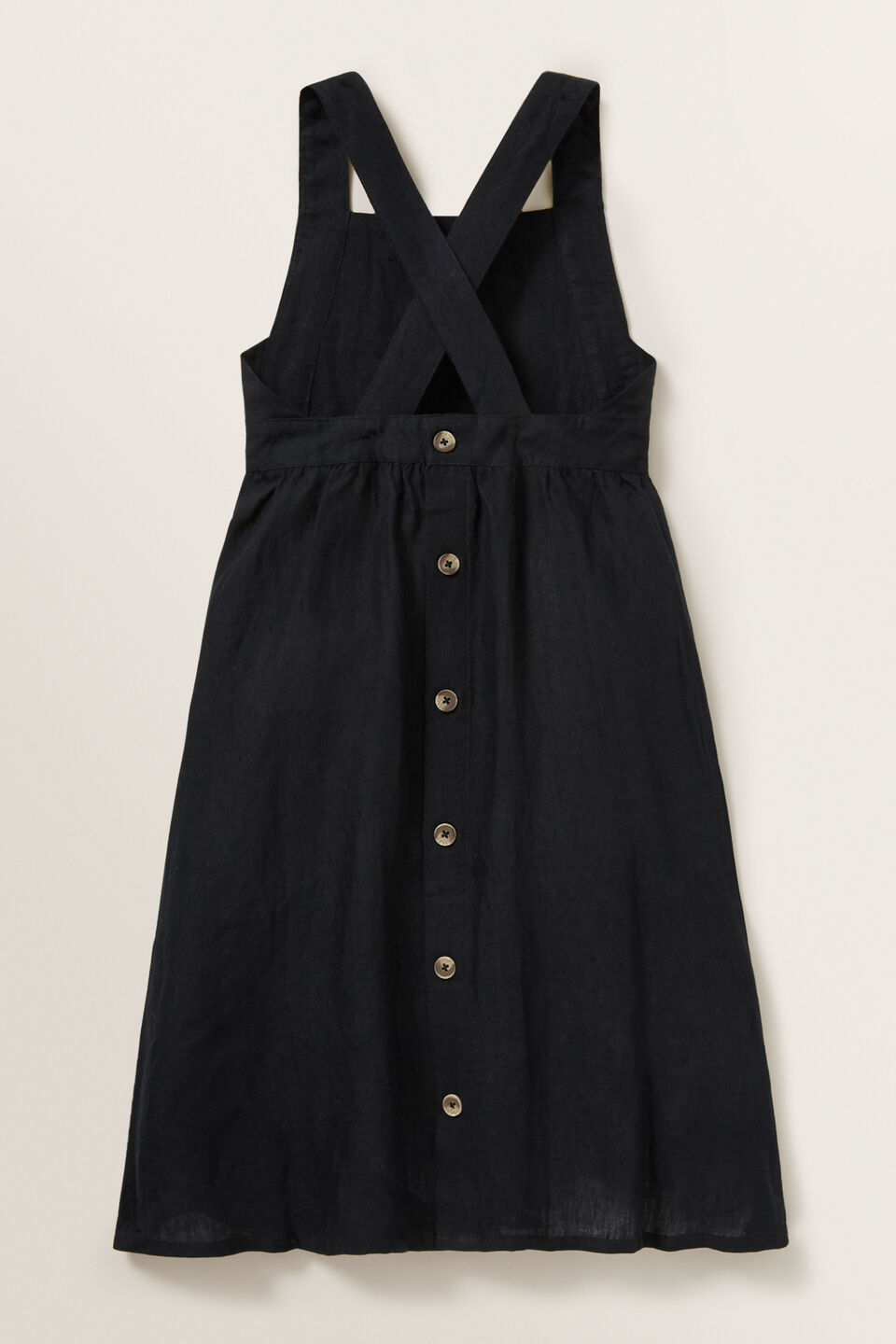 Linen Pocket Pinafore Dress  