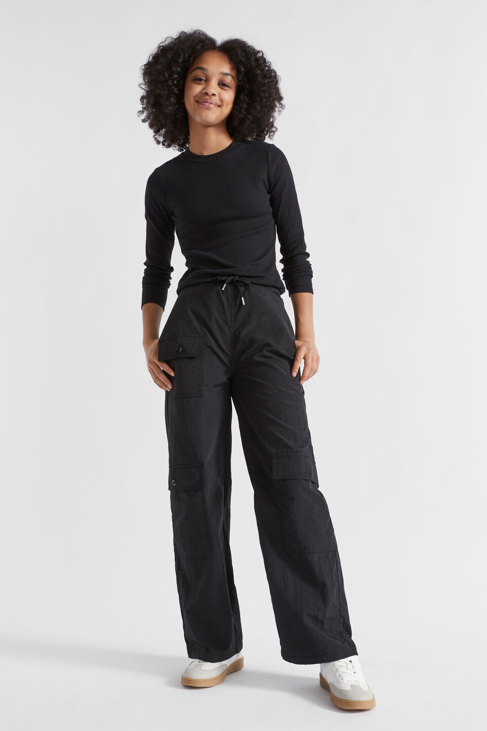 Parachute Cargo Pant  Black