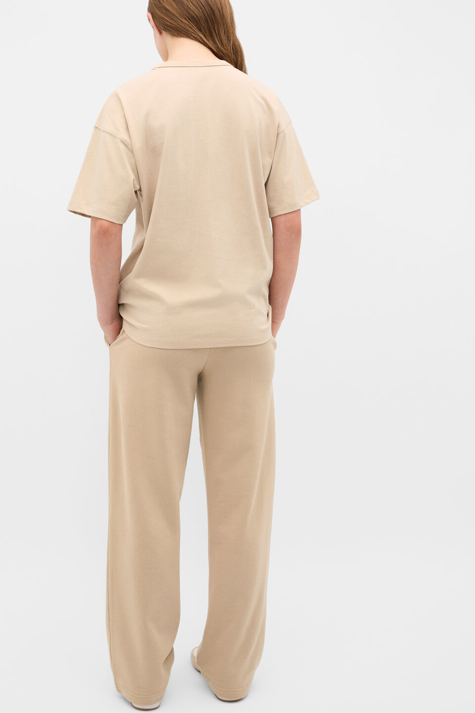 Oversized Logo Tee  Sandstone