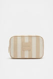 Small Stripe Make Up Bag  Ecru  hi-res