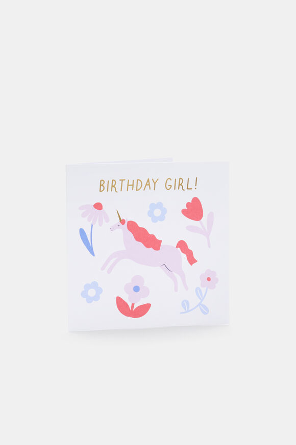 Pony Birthday Girl Card  Multi  hi-res