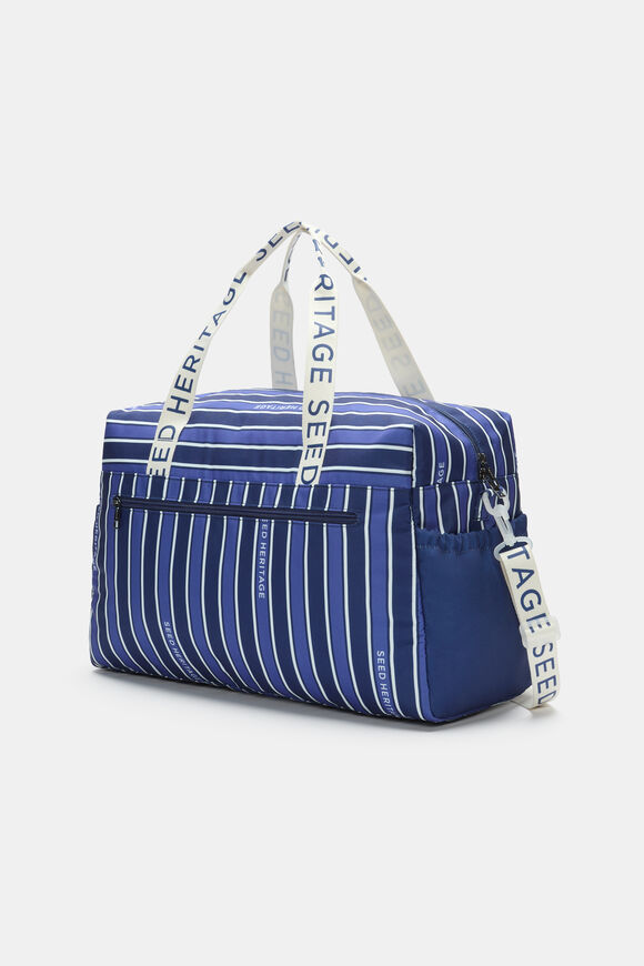Stripe Weekender Bag  Blue Multi  hi-res