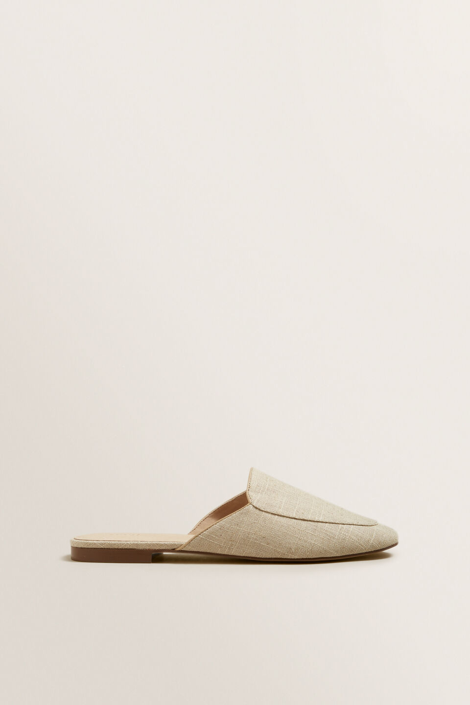 Linen Open Back Mule  