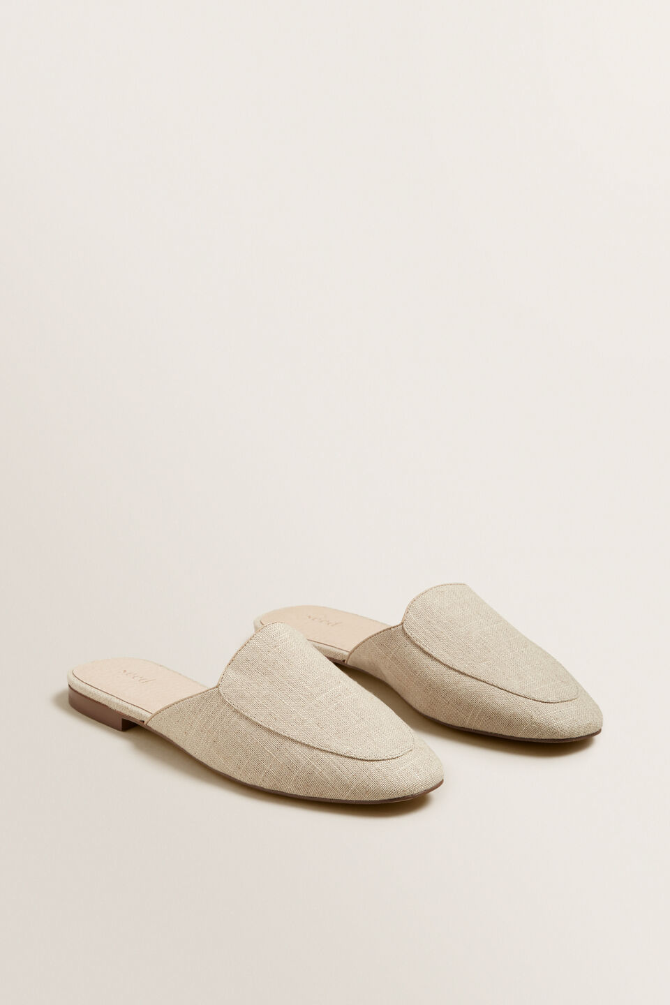 Linen Open Back Mule  
