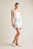 Frill Hem Denim Skirt    hi-res