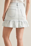Frill Hem Denim Skirt    hi-res