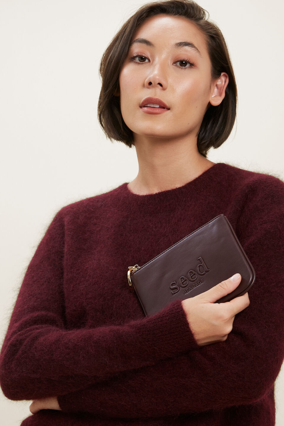 Seed Mini Pouch  Plum