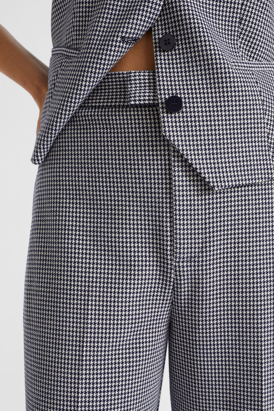 Houndstooth High Waisted Pant  Midnight Sky Houndstooth