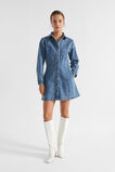 Denim Button Thru Mini Dress  Ultramarine Wash  hi-res