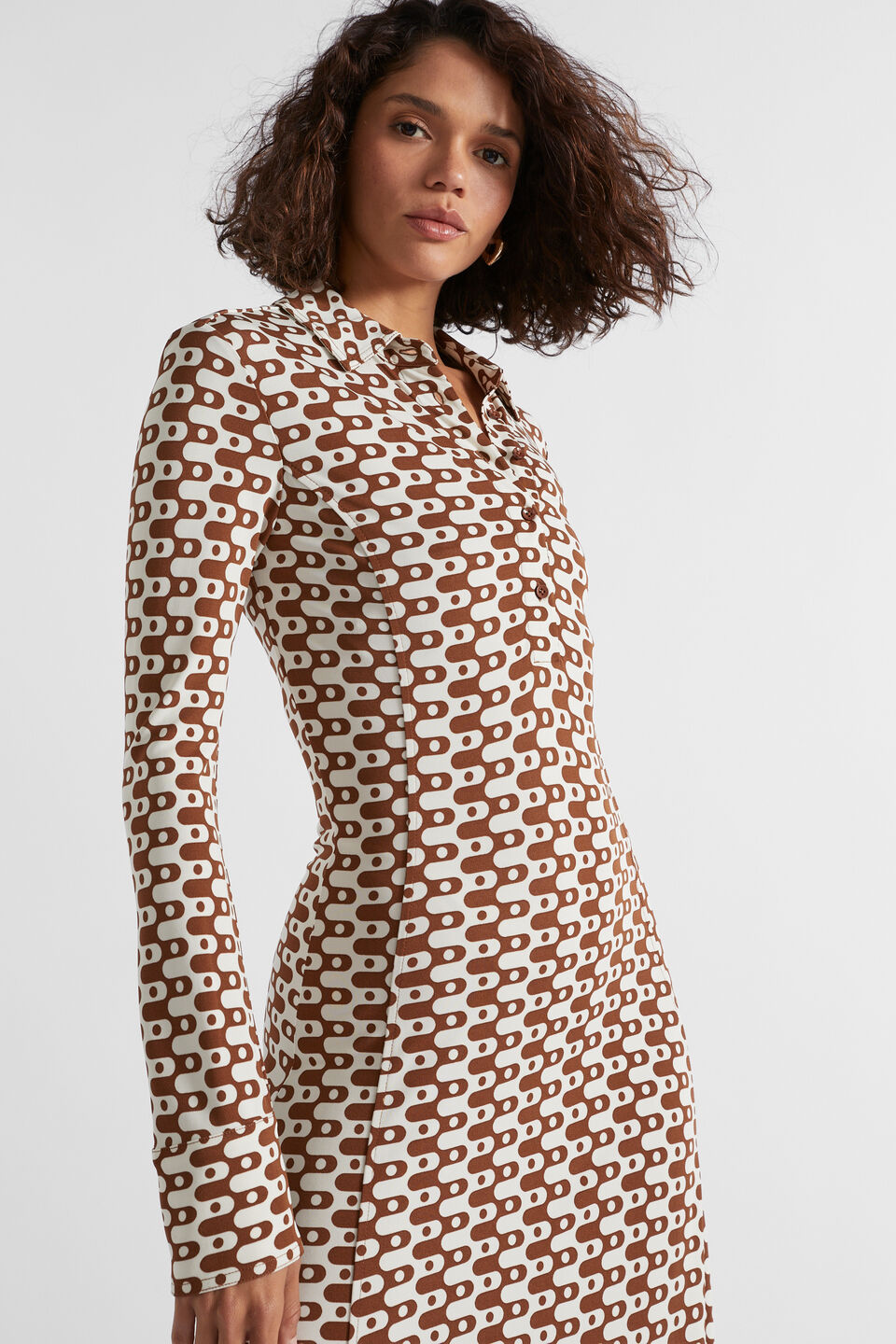 Geo Swirl Midi Dress  Spice Geo
