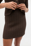 Crepe Cable Mini Skirt  Dark Espresso  hi-res
