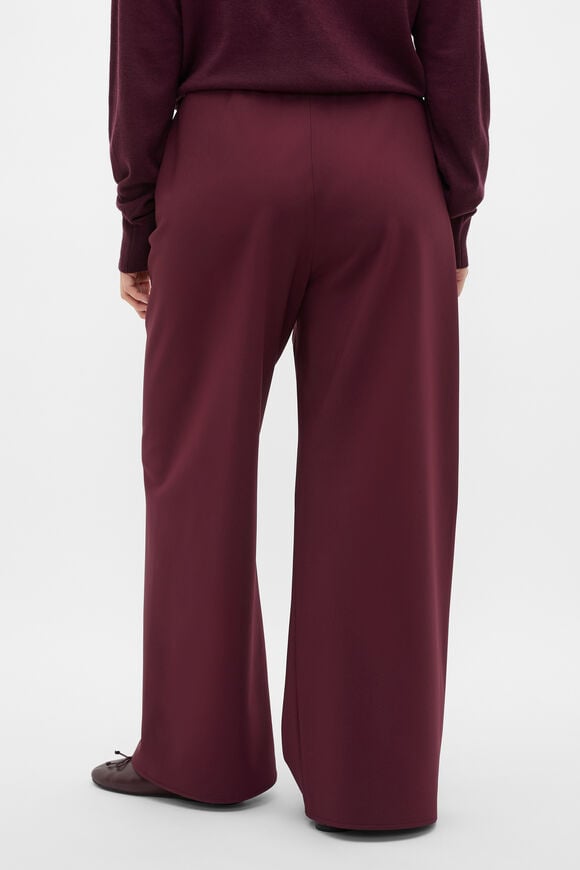 Easy Wide Leg Pant  Plum Red  hi-res