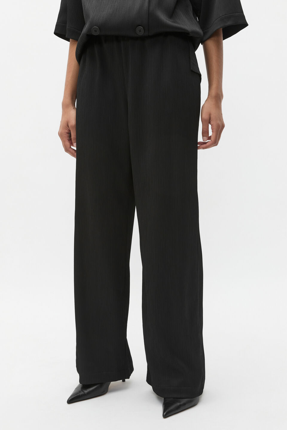 Plisse Pant  Black