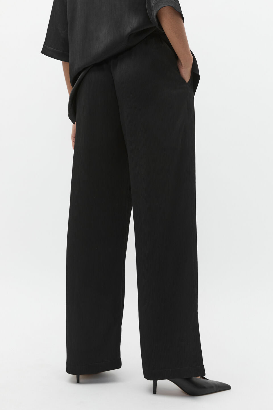 Plisse Pant  Black