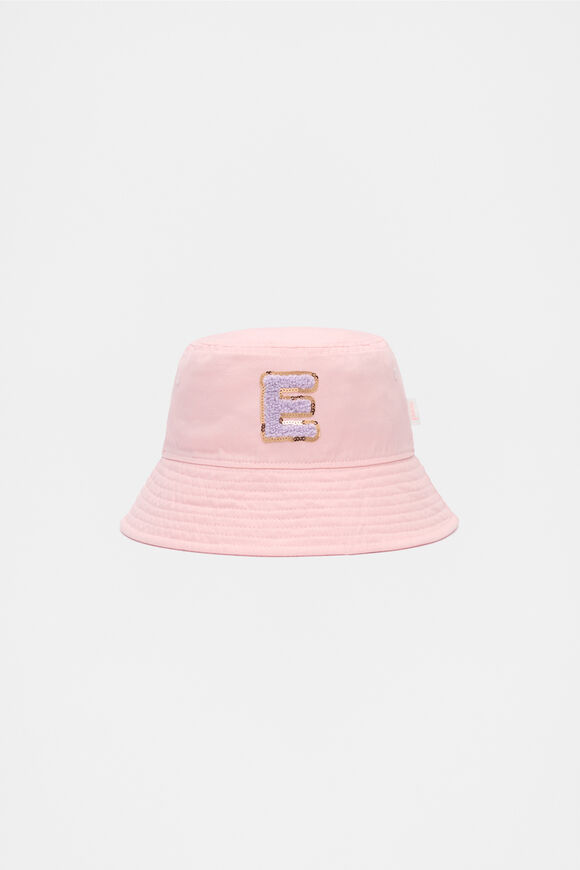 Pink Initial Bucket Hat  E  hi-res