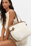 Textured Buckle Tote  Toffee  hi-res