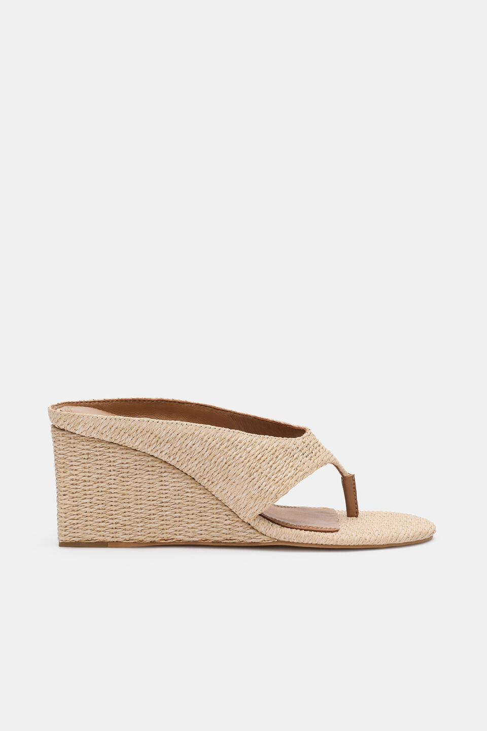 Tove Fine Weave Wedge  Ecru